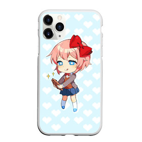 Чехол для iPhone 11 Pro матовый с принтом Chibi Sayori в Курске, Силикон |  | ddlc | doki doki literature club | sayori | саёри | сайори