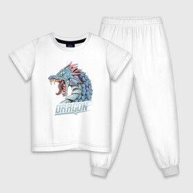 Детская пижама хлопок с принтом Дракон в Курске, 100% хлопок |  брюки и футболка прямого кроя, без карманов, на брюках мягкая резинка на поясе и по низу штанин
 | dragon | дракон | драконами | драконом | дракоша | иероглиф | мифология