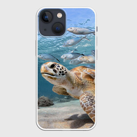 Чехол для iPhone 13 mini с принтом Морская черепаха в Курске,  |  | море | морская | океан | подводный мир | рыбы | черепаха