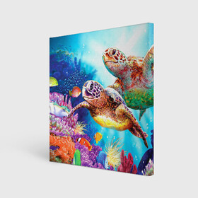 Холст квадратный с принтом Морские черепахи в Курске, 100% ПВХ |  | коралловые | море | морские | океан | подводный мир | рифы | рыбки | рыбы | черепахи