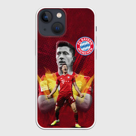 Чехол для iPhone 13 mini с принтом РОБЕРТ ЛЕВАНДОВСКИ   БАВАРИЯ в Курске,  |  | fc bayern | football | robert lewandowski | sport | бавария | мюнхен | роберт левандовски | сборная польши. | спорт | футбол