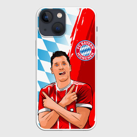 Чехол для iPhone 13 mini с принтом РОБЕРТ ЛЕВАНДОВСКИ   БАВАРИЯ в Курске,  |  | fc bayern | football | robert lewandowski | sport | бавария | мюнхен | роберт левандовски | сборная польши. | спорт | футбол