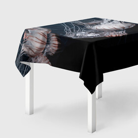 Скатерть 3D с принтом Медузы в Курске, 100% полиэстер (ткань не мнется и не растягивается) | Размер: 150*150 см | глубина | медузы | море | морские обитатели | океан | подводный мир