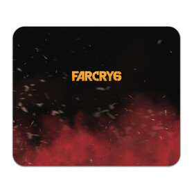 Коврик для мышки прямоугольный с принтом Far Cry 6 в Курске, натуральный каучук | размер 230 х 185 мм; запечатка лицевой стороны | far cry 6 | дым | игра | лого | надпись | частицы