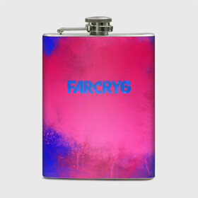 Фляга с принтом Far Cry 6 в Курске, металлический корпус | емкость 0,22 л, размер 125 х 94 мм. Виниловая наклейка запечатывается полностью | far cry 6 | дым | игра | лого | надпись | частицы