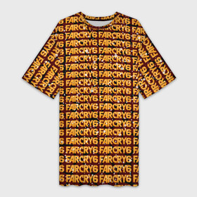 Платье-футболка 3D с принтом Far Cry 6 (Лого) в Курске,  |  | far cry 6 | игра | лого | надпись | текстура | частицы