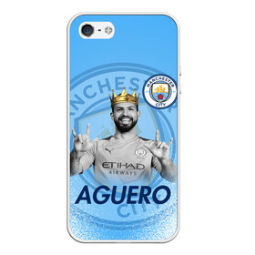 Чехол для iPhone 5/5S матовый с принтом СЕРХИО АГУЭРО SERGIO AGUERO в Курске, Силикон | Область печати: задняя сторона чехла, без боковых панелей | Тематика изображения на принте: football | manchester city | sergio leonel aguero del castillo | sport | манчестер сити | сборная аргентины. | спорт | футбол