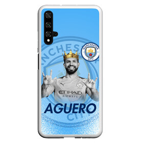 Чехол для Honor 20 с принтом СЕРХИО АГУЭРО SERGIO AGUERO в Курске, Силикон | Область печати: задняя сторона чехла, без боковых панелей | football | manchester city | sergio leonel aguero del castillo | sport | манчестер сити | сборная аргентины. | спорт | футбол