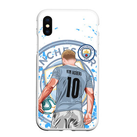 Чехол для iPhone XS Max матовый с принтом СЕРХИО АГУЭРО SERGIO AGUERO в Курске, Силикон | Область печати: задняя сторона чехла, без боковых панелей | Тематика изображения на принте: football | manchester city | sergio leonel aguero del castillo | sport | манчестер сити | сборная аргентины. | спорт | футбол