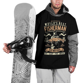 Накидка на куртку 3D с принтом Размер Рыбака Имеет Значение в Курске, 100% полиэстер |  | Тематика изображения на принте: вылавливание рыбы | ловля рыбы | рыбак | рыбалка | рыбная ловля | рыболовство