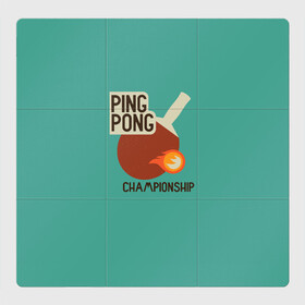 Магнитный плакат 3Х3 с принтом ping-pong в Курске, Полимерный материал с магнитным слоем | 9 деталей размером 9*9 см | Тематика изображения на принте: ping pong | sport | tennis | настольный теннис | пинг понг | ракетка | спорт | теннис