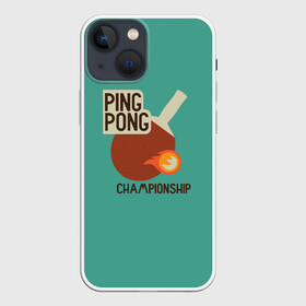 Чехол для iPhone 13 mini с принтом ping pong в Курске,  |  | ping pong | sport | tennis | настольный теннис | пинг понг | ракетка | спорт | теннис