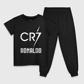 Детская пижама хлопок с принтом CR7 Cristiano Ronaldo logo в Курске, 100% хлопок |  брюки и футболка прямого кроя, без карманов, на брюках мягкая резинка на поясе и по низу штанин
 | 7 | champion | cr7 | cristiano ronaldo | fifa | football | football club | juventus | soccer | uefa | игра | криштиану роналду | лига чемпионов | реал мадрид | сборная португалии | спорт | уефа | фифа | фк | футбол | футболь