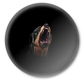 Значок с принтом Собака Chop в Курске,  металл | круглая форма, металлическая застежка в виде булавки | Тематика изображения на принте: chop | gta 5 | гта 5 | игра | собака | чоп