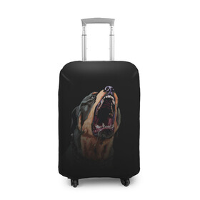 Чехол для чемодана 3D с принтом Собака Chop в Курске, 86% полиэфир, 14% спандекс | двустороннее нанесение принта, прорези для ручек и колес | chop | gta 5 | гта 5 | игра | собака | чоп