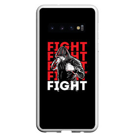 Чехол для Samsung Galaxy S10 с принтом FIGHT в Курске, Силикон | Область печати: задняя сторона чехла, без боковых панелей | Тематика изображения на принте: boxing | fight club | mma | ufc | боевые искусства | боец | бои | бойцовский клуб | бокс | боксёр | борьба | воин | единоборства | кикбоксинг | майк тайсон | мма | муай тай | мухаммед али | рукопашный бой | сила