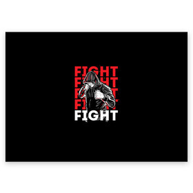 Поздравительная открытка с принтом FIGHT в Курске, 100% бумага | плотность бумаги 280 г/м2, матовая, на обратной стороне линовка и место для марки
 | boxing | fight club | mma | ufc | боевые искусства | боец | бои | бойцовский клуб | бокс | боксёр | борьба | воин | единоборства | кикбоксинг | майк тайсон | мма | муай тай | мухаммед али | рукопашный бой | сила