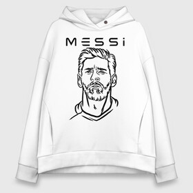 Женское худи Oversize хлопок с принтом MESSI черные силуэт в Курске, френч-терри — 70% хлопок, 30% полиэстер. Мягкий теплый начес внутри —100% хлопок | боковые карманы, эластичные манжеты и нижняя кромка, капюшон на магнитной кнопке | argentina | barca | barcelona | fc barcelona | lionel messi | spain | sport | uefa | аргентина | барса | барселона | золотой мяч | игрок | испания | камп ноу | лео месси | лионель месси | мяч | спорт | тренер | уефа 