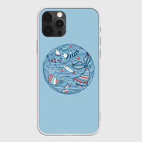 Чехол для iPhone 12 Pro Max с принтом Sea Circle в Курске, Силикон |  | circle | fish | inhabitants | marine | ocean | sea | water | waves | вода | волны | жители | круг | море | морсие | морской | оитатели | океан | рыба