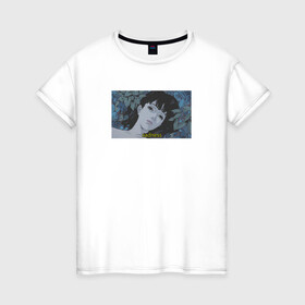 Женская футболка хлопок с принтом Perfect Blue в Курске, 100% хлопок | прямой крой, круглый вырез горловины, длина до линии бедер, слегка спущенное плечо | anime | sadness | аниме | девушка | эстетика