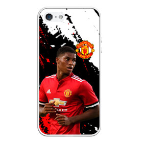 Чехол для iPhone 5/5S матовый с принтом Manchester United: Рашфорд. в Курске, Силикон | Область печати: задняя сторона чехла, без боковых панелей | Тематика изображения на принте: fc | fcmu | football | football club | manchester united | marcus rashford | red devils | sport | красные дьяволы | манчестер юнайтед | маркус рашфорд | спорт | фк | фкмю | футбол | футбольный клуб