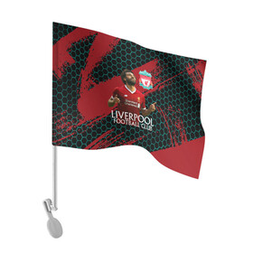 Флаг для автомобиля с принтом Liverpool Мохамед Салах в Курске, 100% полиэстер | Размер: 30*21 см | lfc | liverpool | mohamed salah | sport | ynwa | ливерпуль | лфк | мохамед салах | спорт