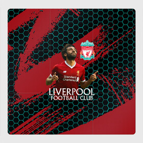 Магнитный плакат 3Х3 с принтом Liverpool Мохамед Салах в Курске, Полимерный материал с магнитным слоем | 9 деталей размером 9*9 см | lfc | liverpool | mohamed salah | sport | ynwa | ливерпуль | лфк | мохамед салах | спорт