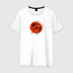 Мужская футболка хлопок с принтом Карпы кои в Курске, 100% хлопок | прямой крой, круглый вырез горловины, длина до линии бедер, слегка спущенное плечо. | карпы кои | кои | рыба | японские карпы | японские карпы кои