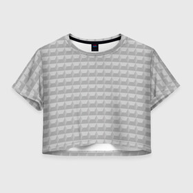 Женская футболка Crop-top 3D с принтом Советский забор в Курске, 100% полиэстер | круглая горловина, длина футболки до линии талии, рукава с отворотами | архитектура | бетон | брутализм | геометрия | забор | застройка | ссср | урбанист