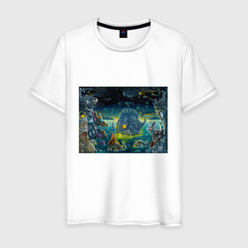 Мужская футболка хлопок с принтом Fabulous water world в Курске, 100% хлопок | прямой крой, круглый вырез горловины, длина до линии бедер, слегка спущенное плечо. | colors | fish | life | ocean | sea | море | океан