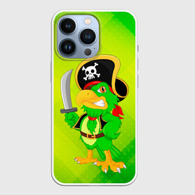 Чехол для iPhone 13 Pro с принтом Попугай пират в Курске,  |  | капитан | пират | попугай | птица