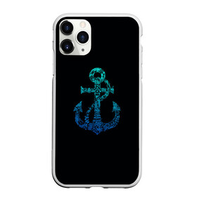 Чехол для iPhone 11 Pro Max матовый с принтом Navy. Anchor в Курске, Силикон |  | anchor | fish | gradient | marine | mermaid | navy | ocean | octopus | sailor | sea | shark | ship | skull | treasure | whale | акула | градиент | кит | корабль | море | морской | моряк | океан | осьминог | русалка | рыба | сокровище | 