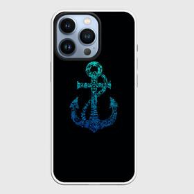 Чехол для iPhone 13 Pro с принтом Navy. Anchor в Курске,  |  | anchor | fish | gradient | marine | mermaid | navy | ocean | octopus | sailor | sea | shark | ship | skull | treasure | whale | акула | градиент | кит | корабль | море | морской | моряк | океан | осьминог | русалка | рыба | сокровище | 