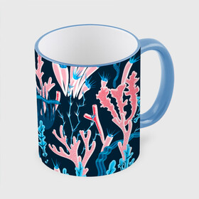 Кружка с принтом Подводный мир в Курске, керамика | ёмкость 330 мл | Тематика изображения на принте: colorful | coral | deep | sea | seamless | seaweed | водоросли | глубокий | коралл | красочный | паттерн | подводный мир