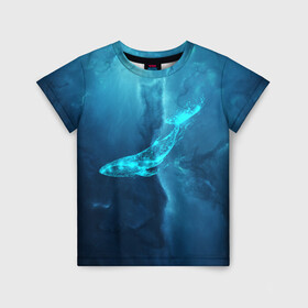 Детская футболка 3D с принтом ЗВЕЗДНЫЙ КИТ | STAR WHALE (Z) в Курске, 100% гипоаллергенный полиэфир | прямой крой, круглый вырез горловины, длина до линии бедер, чуть спущенное плечо, ткань немного тянется | mastodon | rorqual | whale | звездный кит | кит | китовый | космо кит | космосический | левиафан | мастадонт | мастак | столп