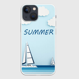 Чехол для iPhone 13 mini с принтом ПАРУСНИКИ | SUMMER (Z) в Курске,  |  | ship | ships | summer | кораблик | кораблики | корабль | летняя | лето | лодочка | мореход | одинокая лодка | парусник | судно | яхта | яхты