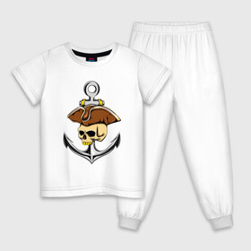 Детская пижама хлопок с принтом PIRAT ANCHOR | ПИРАТСКИЙ ЯКОРЬ (Z) в Курске, 100% хлопок |  брюки и футболка прямого кроя, без карманов, на брюках мягкая резинка на поясе и по низу штанин
 | anchor | japanese anchor | pirat | pirat anchor | заякориться | пират | пиратский якорь | стоп судно | якорек | якорный | якорь | японский якорь