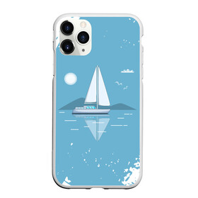 Чехол для iPhone 11 Pro матовый с принтом ОДИНОКИЙ ПАРУСНИК | SAILBOAT (Z) в Курске, Силикон |  | boat | sailboat | ship | ships | бумага | кораблик | кораблики | корабль | красный парус | лодка | лодочка на белом | мореход | одинокая лодка | оригами | парус | парусник | судно | яхта