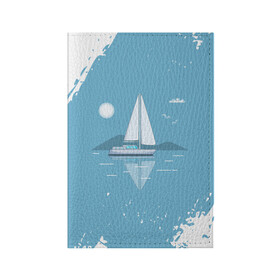 Обложка для паспорта матовая кожа с принтом ОДИНОКИЙ ПАРУСНИК | SAILBOAT (Z) в Курске, натуральная матовая кожа | размер 19,3 х 13,7 см; прозрачные пластиковые крепления | boat | sailboat | ship | ships | бумага | кораблик | кораблики | корабль | красный парус | лодка | лодочка на белом | мореход | одинокая лодка | оригами | парус | парусник | судно | яхта