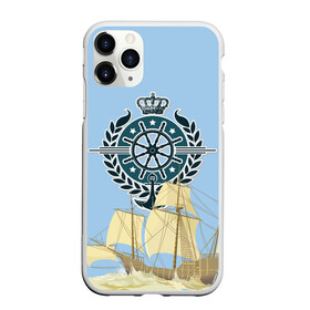 Чехол для iPhone 11 Pro матовый с принтом At the helm в Курске, Силикон |  | ocean | sea | ship | summer | волны | океан | парусник