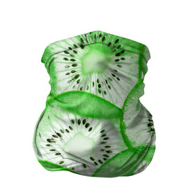 Бандана-труба 3D с принтом Green Kiwi в Курске, 100% полиэстер, ткань с особыми свойствами — Activecool | плотность 150‒180 г/м2; хорошо тянется, но сохраняет форму | fresh | fruits | green | kiwi | киви