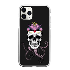 Чехол для iPhone 11 Pro матовый с принтом Octo-Queen в Курске, Силикон |  | Тематика изображения на принте: abyss | crown | depth | ocean | octopus | queen | sea | shell | skull | water | вода | глубина | королева | корона | море | океан | осьминог | пучина | ракушка | череп