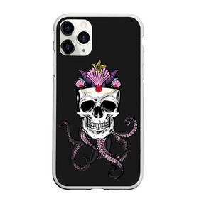 Чехол для iPhone 11 Pro Max матовый с принтом Octo-Queen в Курске, Силикон |  | abyss | crown | depth | ocean | octopus | queen | sea | shell | skull | water | вода | глубина | королева | корона | море | океан | осьминог | пучина | ракушка | череп