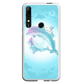 Чехол для Honor P Smart Z с принтом Два дельфина в Курске, Силикон | Область печати: задняя сторона чехла, без боковых панелей | cute | dolphin | два дельфина | дельфин | дельфин в море | дельфинами | милый | мир | подводный