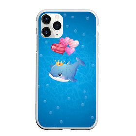 Чехол для iPhone 11 Pro матовый с принтом Дельфин с воздушными шариками в Курске, Силикон |  | Тематика изображения на принте: cute | dolphin | два дельфина | дельфин | дельфин в море | дельфинами | милый | мир | подводный