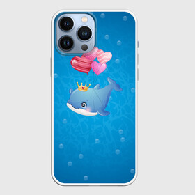 Чехол для iPhone 13 Pro Max с принтом Дельфин с воздушными шариками в Курске,  |  | cute | dolphin | два дельфина | дельфин | дельфин в море | дельфинами | милый | мир | подводный