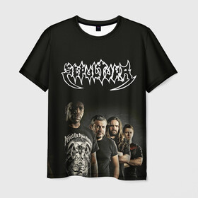 Мужская футболка 3D с принтом Sepultura в Курске, 100% полиэфир | прямой крой, круглый вырез горловины, длина до линии бедер | black | brazil | death | metall | rock | sepultura