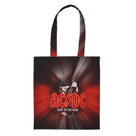 Шоппер 3D с принтом AC/DC: Angus Young в Курске, 100% полиэстер | Плотность: 200 г/м2; Размер: 34×35 см; Высота лямок: 30 см | ac | ac dc | ac|dc | angus young | dc. logo | hard | rock | ангус янг | логотип