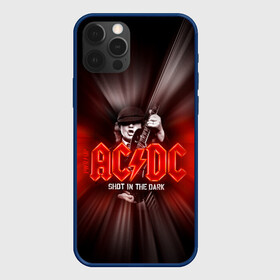 Чехол для iPhone 12 Pro с принтом AC/DC: Angus Young в Курске, силикон | область печати: задняя сторона чехла, без боковых панелей | ac | ac dc | ac|dc | angus young | dc. logo | hard | rock | ангус янг | логотип