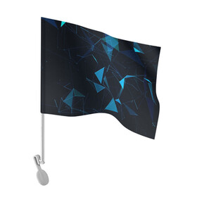 Флаг для автомобиля с принтом Цифровой треугольник в Курске, 100% полиэстер | Размер: 30*21 см | cyberpunk | игры | киберпанк | путешествие | утопия